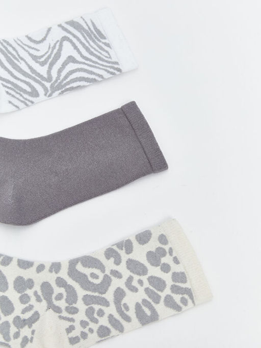 Desenli Kad?n Soket ?orap 3l?