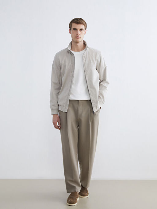 Standart Kal?p Dik Yaka Erkek Mont