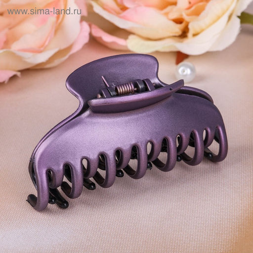 Цена за 12 шт. Крабик для волос «Двойной зубец», классика, 8 см, МИКС