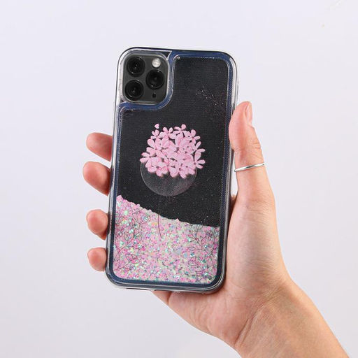 Чехол для телефона iPhone 11 PRO с блёстками внутри Flower, 7.14 14.4 см - Like me фото 3