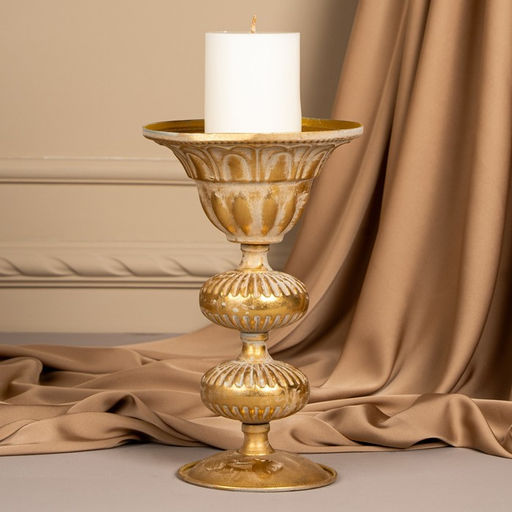 Подсвечник металл «Ярусы» для одной свечи 16×16×25 см