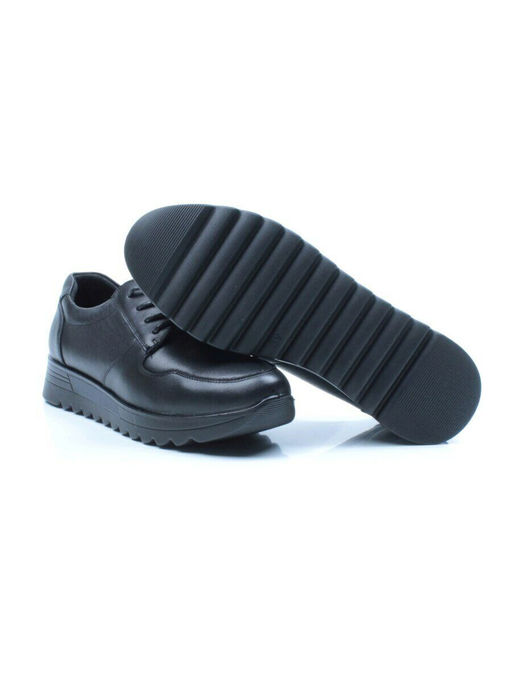 03-5307 BLACK Полуботинки женские (натуральная кожа)