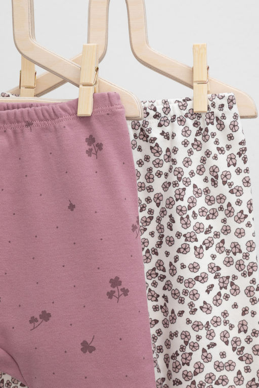 Crockid _ К 4718-2уп/роз.скандинавские цветы,клевер брюки для дев  фото 3