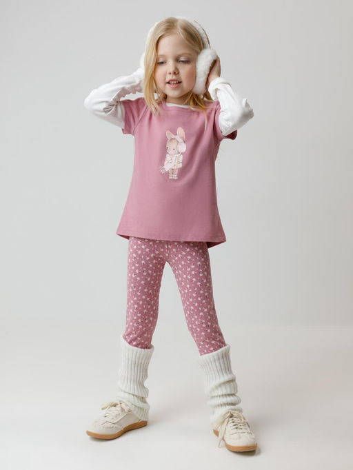 КР 4074/темно-розовый 1710 Н083 к643 брюки (лосины) для дев - Crockid фото 3
