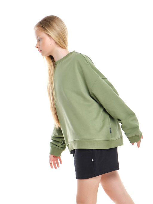 Свитшот базовый однотонный 22-7664 красный - Mini maxi фото 13