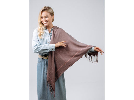 Платок Lanotti двухсторонний Сердце природы бордовый /№62