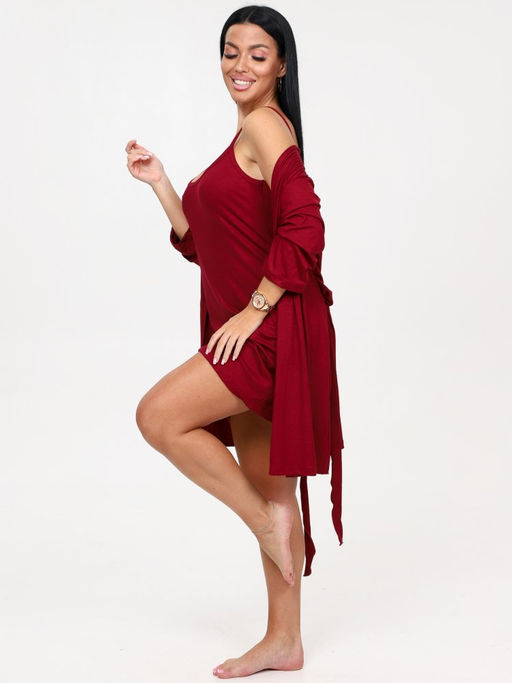 85-ХС ЖЕНСКИЙ КОМПЛЕКТ ДВОЙКА (Бордо) - А-дина фото 4