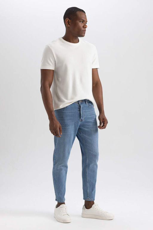 Узкие джинсовые брюки комфортного кроя с нормальной талией и узкими штанинами - Defacto фото 3