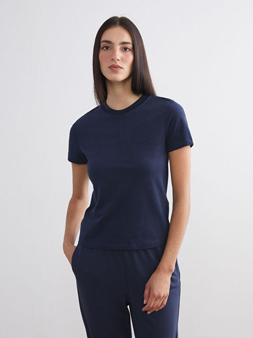 Bisiklet Yaka Kad?n Ti??rt