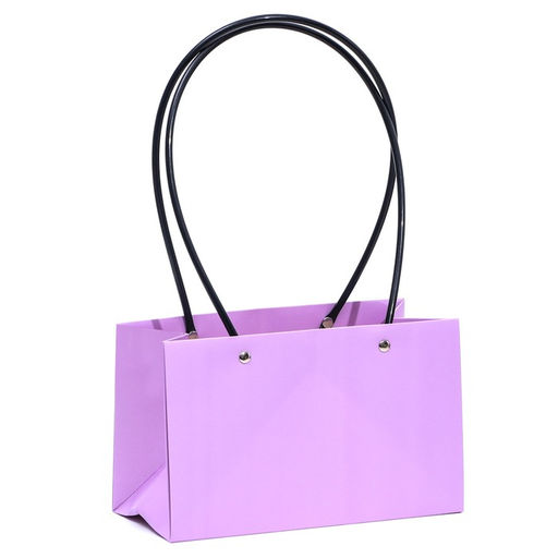 Цена за 10 шт. Сумка для цветов Лиловая, влагостойкая, 22 x 10,5 x 13,5 см - UPAK LAND фото 3