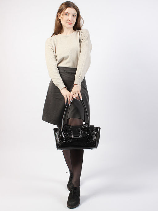 LACCOMA сумка Y2430-2-черный натуральная кожа полиэстер фото 2