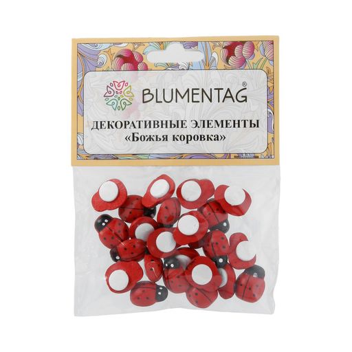 Blumentag WLBF-01 Декоративные элементы 5 х 24 шт. 1.5 см Божья коровка/красный