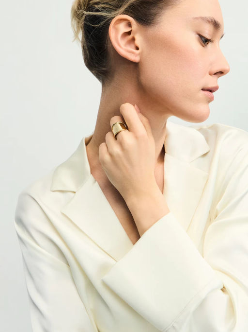 Кольцо с мятой фактурой / Zarina  фото 4