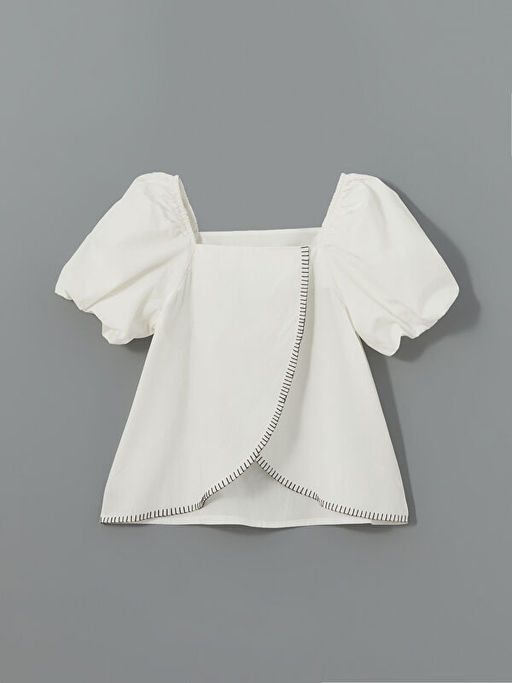 Kare Yaka K?z ?ocuk Bluz ve Pantolon