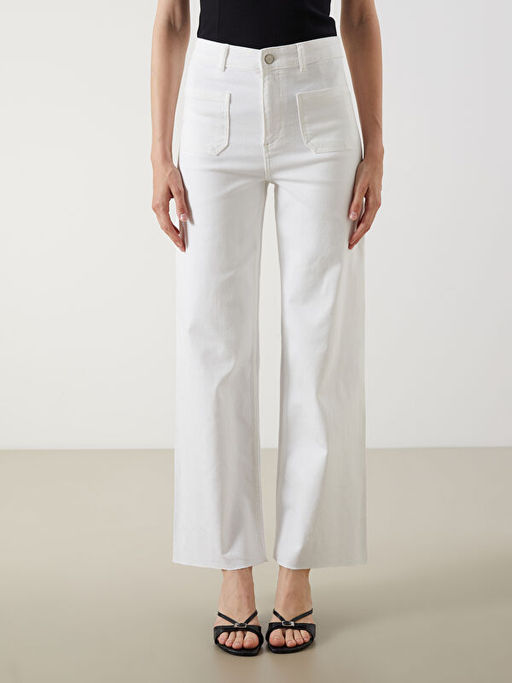 Wideleg Kad?n Jean Pantolon