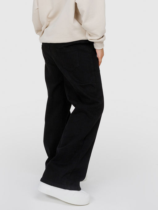 Джинсы-трубы утеплённые для девочек - СИНЯЯ МОДА фото 3