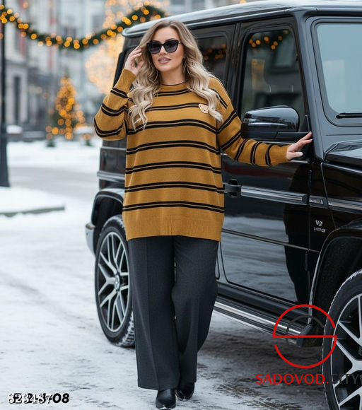 Вязанные джемпера в полоску