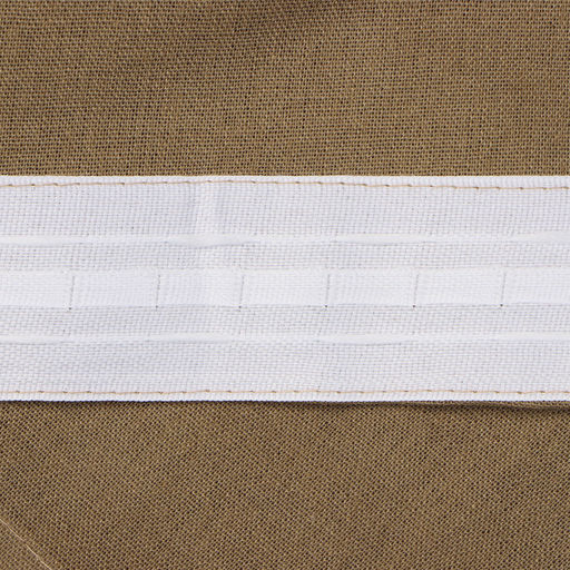 Шторы для кухни Этель ECO, 130±6×180 см - 2 шт., подхваты - 2 шт., оливковые