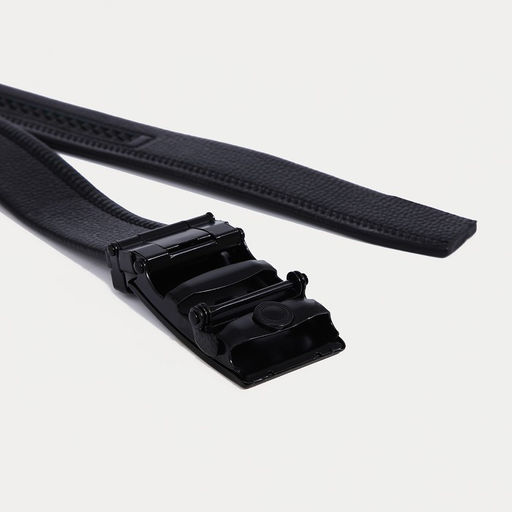 Ремень мужской, ширина 3,5 см, автомат, пряжка тёмный металл, цвет чёрный - Simaland фото 3