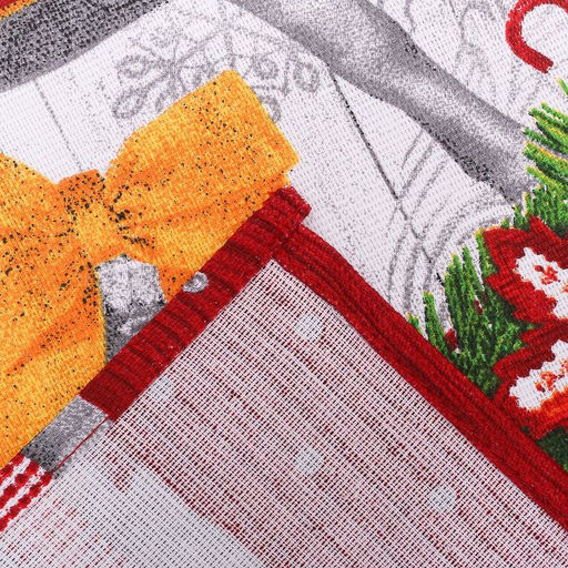 Цена за 2 шт. Полотенце кухонное новогоднее Доляна Новогодние игрушки 35х60 см, 160 г/м2  фото 4