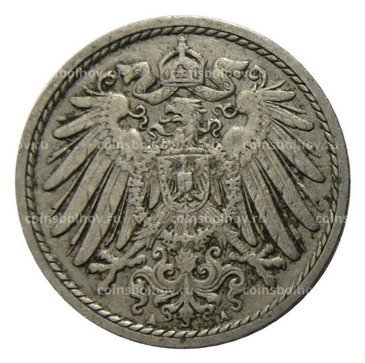 Монета 5 пфеннигов 1903 года A Германия