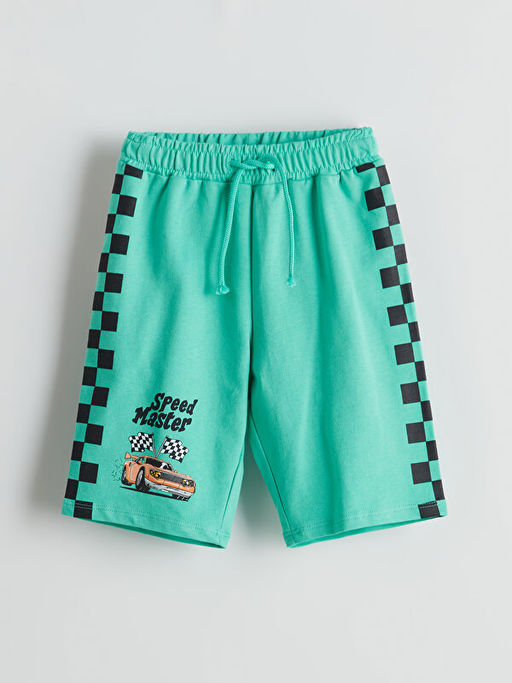 Beli Lastikli Bask?l? Erkek ?ocuk ?ort