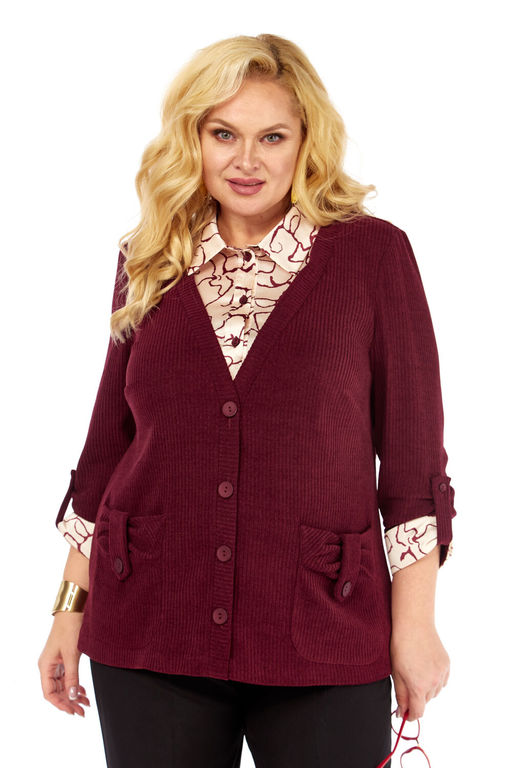 Джемпер Элль стиль А-541/11 бордовый