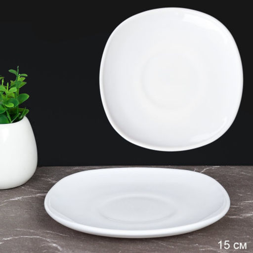 Блюдце FXB220/FBD220-6A (WHITE ) /уп.8/ картон АКЦИЯ