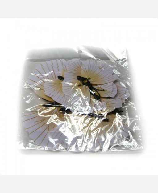 Набор Бабочки объемные 12 шт из картона. Цвет белый 9046189 - Yiwu youda import & export co фото 4