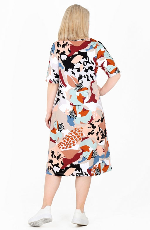 Платье Кассандра Х-483 (46-62) кулирка. Цвет в ассортименте - Лотос фото 2