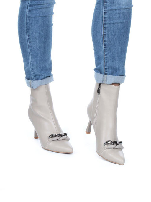 01-PCM343-3 GRAY Ботинки демисезонные женские (натуральная кожа, байка) - Фабричный китай фото 4