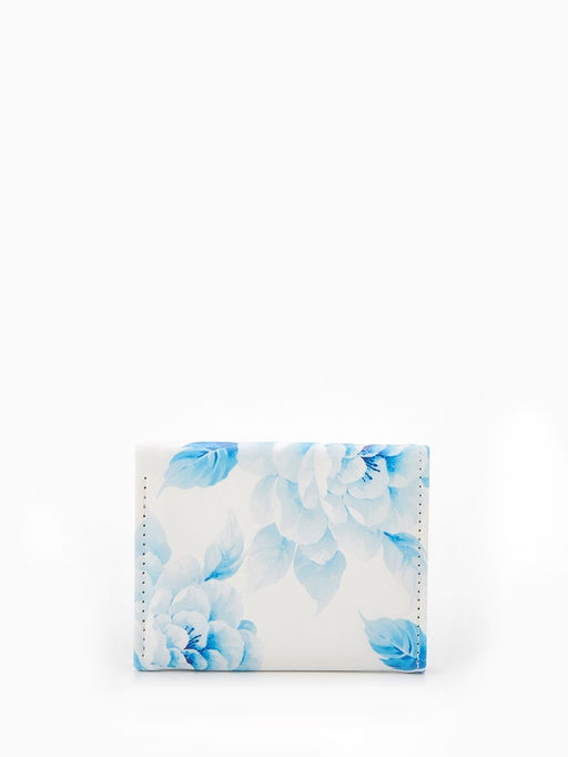 Кошелёк женский на кнопке, 10.5?2.5?8.5 см, с цветочным принтом, разноцветный
