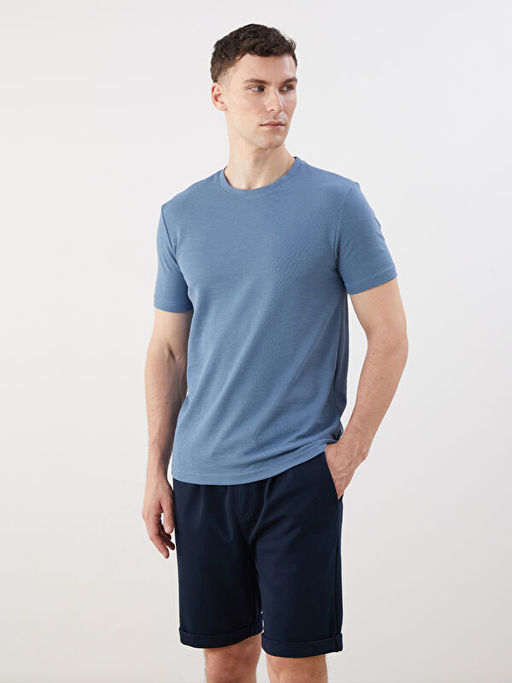 Bisiklet Yaka Penye Erkek Ti??rt