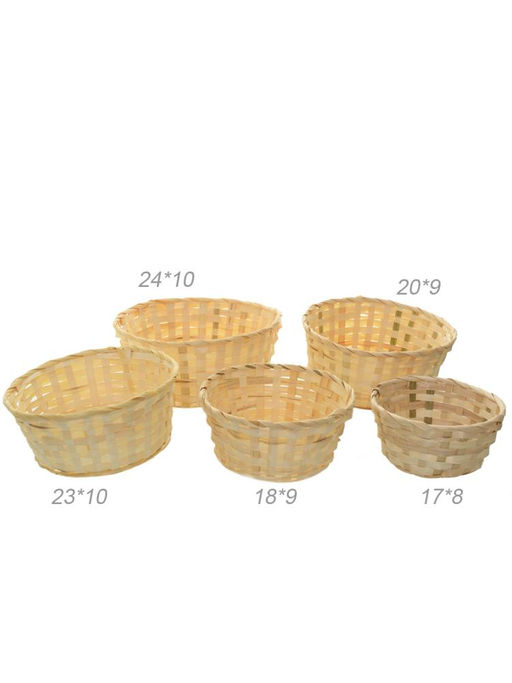 Корзина плетеная 5 штук набор / GT0136-5 /уп 80/без ручек - Галеонтрейд фото 3