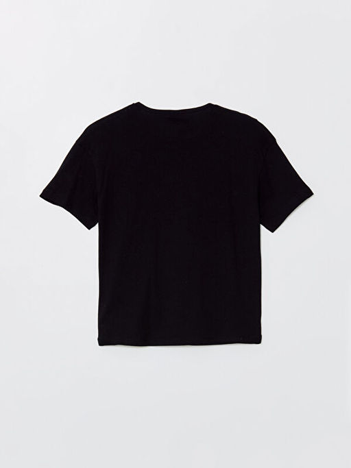 Bisiklet Yaka Atat?rk Bask?l? K?z ?ocuk Ti??rt - Waikiki фото 3