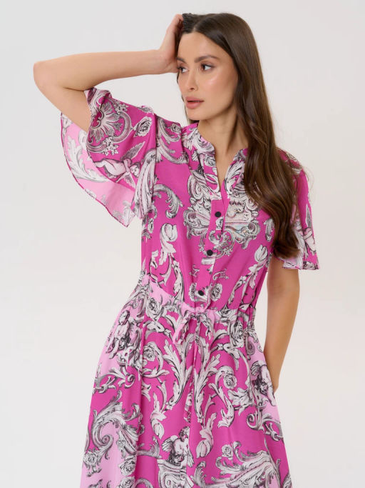 Платье женское 12421-35053 multicolor-pink