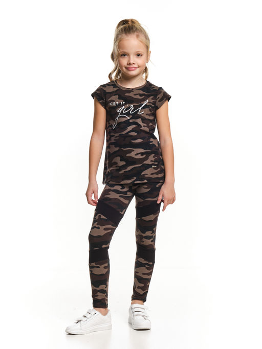 Футболка для девочки	 UD 4574 хаки - Mini maxi фото 4