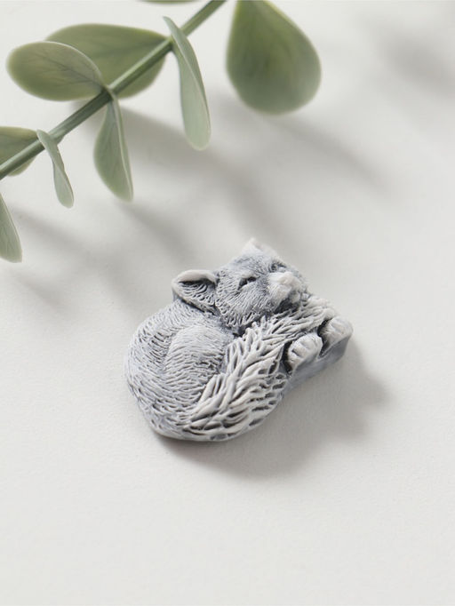 Магнит "Лисенок лежит" (барельеф), 2,4см