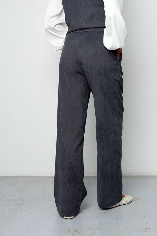 Костюм брючный вельветовый с жилеткой 399GRY