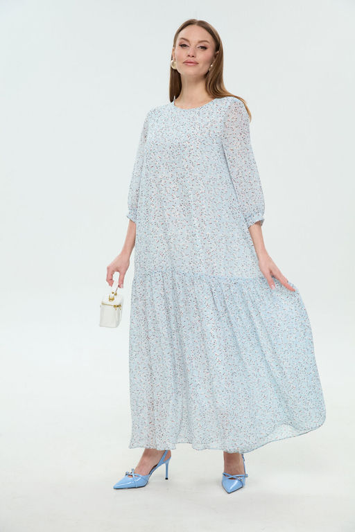 Платье NIKVA н1036-1 небесный  фото 5
