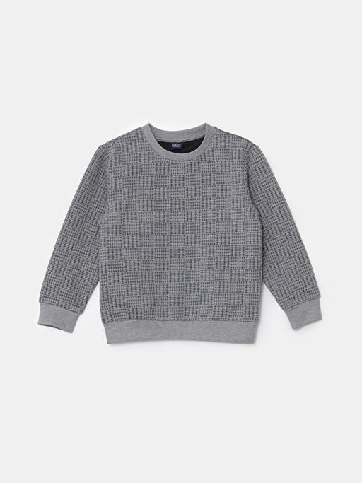 Bisiklet Yaka Uzun Kollu Erkek ?ocuk Sweatshirt