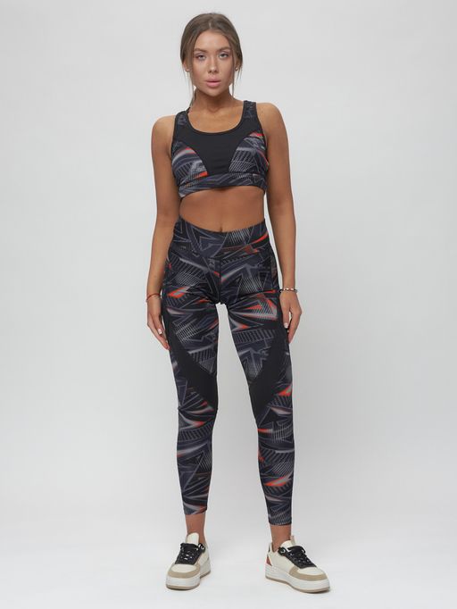 Костюм для фитнеса женский темно-серого цвета 2923TC - FUYOUKAI фото 2