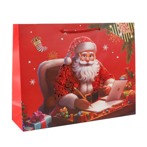 Цена за 12 шт. Пакет подарочный Новый год 39х30х11 / 1655-3 /уп 12/360/210г/м2 - ГалеонТрейд фото 3