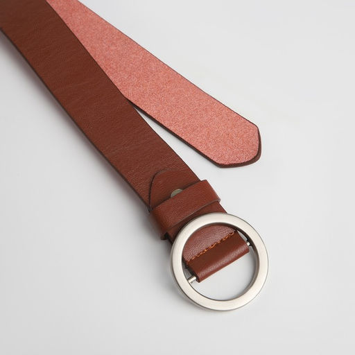 Ремень женский, ширина 3 см, пряжка металл, винт, цвет коричневый - Simaland фото 4