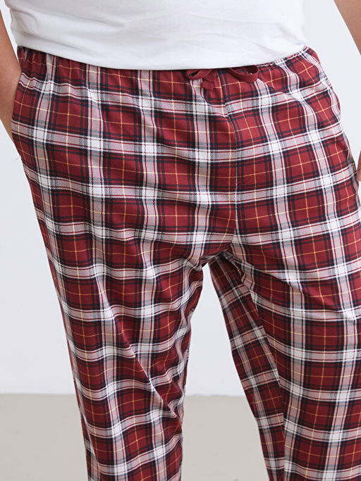 B?y?k Beden Standart Kal?p Ekose Erkek Pijama Alt