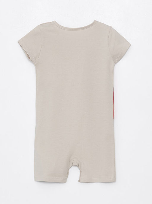 Bisiklet Yaka K?sa Kol Bask?l? Pamuklu K?z Bebek Tulum - Waikiki фото 2