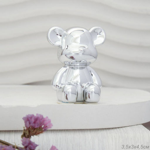 Фигурка Мишка 5 см / S-3117 /уп 50//500/1000/серебро - ГалеонТрейд фото 2