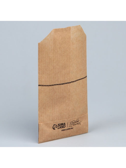 Цена за 50 шт. Пакет бумажный фасовочный, упаковка, крафт, Шильдик 8?16 см без окна