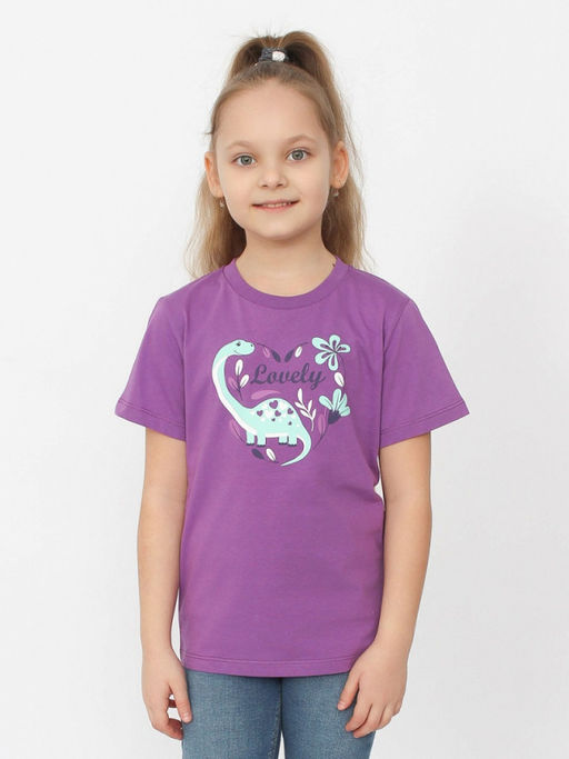 CRB wear/HSKG 63841-44 Футболка для девочки (Фиолетовый (092)-52),фиолетовый/Ex.Cherubino