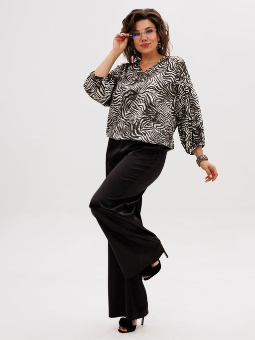 Блуза ANELLI 1676.1 белая саванна  фото 10